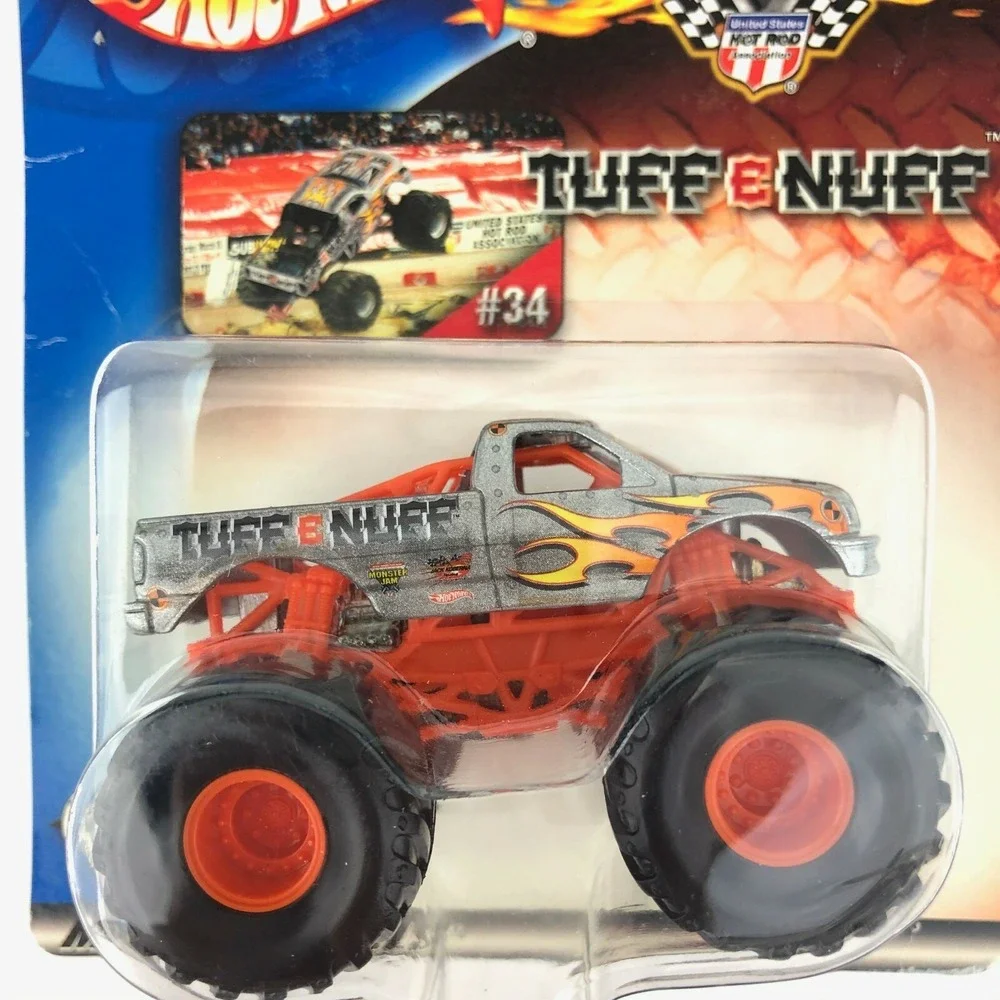 Hot Wheels Monster Jam Truck Tuff e Nuff‎ 4x4 Silver Die Cast 1/64 Scale #34
